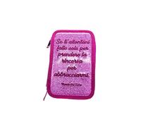 FCP Astuccio Completo Glitterato Wonder Company, Borsa da Trasporto Fucsia Glitter