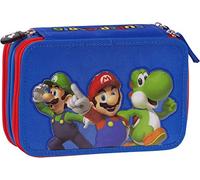FCP Borsa Protettiva Compatibile Con Super Mario 3 PIANI ZIP COMPLETO + Omaggio Portachiave + Penna Glitterata + Segnalibro