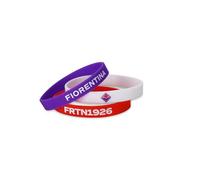 FCP Fiorentina Nuovo Logo Set Tris Braccialetti in Silicone Colorati Arancione Viola Bianco Bambino Adulto Uomo Sport Calcio