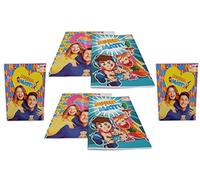 FCP Quadernoni Ninna e Matti 100 pagine super qualità 6 pezzi a righe - RIGO A + omaggio portachiave paillettes e penna colorata profumata