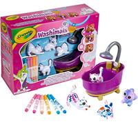 FCP Set Gioco Colora Lava Ricolora Cuccioli gattini e cani compatibile con Crayola Washimals - Include Colori e Vasca da Bagno Funzionante + Omaggio braccialetto dell'amicizia e penna luminosa led