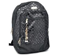 fcp Zaino Nero Vintage Scuola 28 litri 1 tasca frontale Cerniera Poliestere