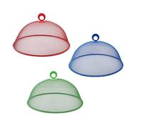 FCQLFYF 3 Pezzi Coprivivande a Rete,Copertura per Alimenti in Rete,Coperchio Rete Alimenti Riutilizzabile,con Maniglia,per Feste All'Aperto,Campeggio,Picnic o Ciotole