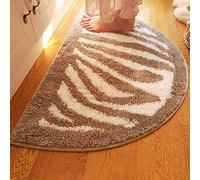 FCS Bathroom Tappetino da Bagno Tappeto per Bagno Mezzaluna Antisdrucciolevole Assorbente Super Assorbente in Microfibra Soft Shag Super, Lavabile in Lavatrice (Color : B, Size : 50X80cm)