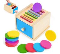 FCSONU Giocattoli Montessori per bambini a partire dai 1 2 3 anni in su, giocattolo in legno a partire da 1 anno, gioco di smistamento, giocattolo per bambini a partire dai 2, Pasqua, festa dei