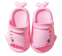 FCTREE Sandali da doccia per bambini, con squali, antiscivolo, estivi, per ragazze, per spiaggia e piscina (bambini), Squali Rosa, 7 Toddler