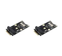 Fcuajdkq 2X M.2 Adattatore Wifi Mini PCIE Scheda di Rete Wireless a M2 NGFF Key A+E Wifi Card Raiser con Slot per Scheda SIM