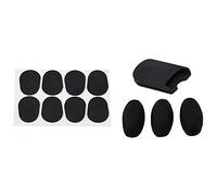 Fcuajdkq Cuscinetti per bocchino per sassofono contralto/tenore, 8 pezzi, neri, 0,8 mm e 1 set di rialzi per chiavi per sassofono