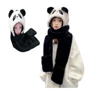 FCXVXCL 3 en 1 Cappello Sciarpa Guanti, Panda Caldo Capybara Cappelli Sciarpa Guanti, Invernale Cappuccio Peluche Cappello Sciarpas per Donna Bambini Festa di Compleanno Natale Regalo