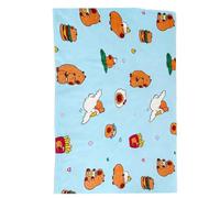 FCXVXCL Capybara Coperta di Flanella, Morbida Coperta con Stampa, Coperta in Pile Coperta Peluche per Bambini e Neonati, Cartoon Copertas Peluche per Divano Camera da Letto Culla 100x160cm-A