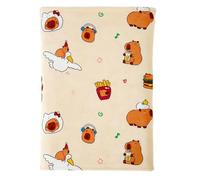 FCXVXCL Capybara Coperta di Flanella, Morbida Coperta con Stampa, Coperta in Pile Coperta Peluche per Bambini e Neonati, Cartoon Copertas Peluche per Divano Camera da Letto Culla 100x160cm-B