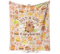 FCXVXCL Capybara Coperte Cartone Animato Coperta Coperta di Flanella Morbida Coperte Leggera Calda Decorazione Camera da Letto Regalo Per Adulti e Bambini 100×150cm