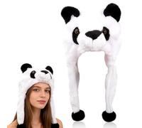 FCXVXCL Panda Cappello Peluche Cappello da Animale, Invernale Caldo Cappuccio Cappelli Sciarpa, Caldo Peluche Cap Bambini Cappelli Animale Cosplay Festa di Compleanno Regalo