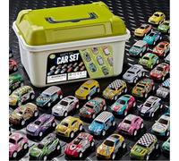 FCXVXCL Piccole Auto Giocattolo 30 Pezzi Macchinine per Bambini Mini Macchinine Giocattolo Veicolo Metallo Diecast Auto da Corsa Decorazione Regalo per Ragazzo e Ragazze