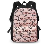 FCXVXCL Pig Zaino da Scuola per Bambini, Con Stampa Cartoon 3D per Ragazzi e Ragazze Grande Capacità, Zaino da Viaggio, Borsa per la Scuola per Adatto per Gli Studenti da Utilizzare