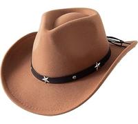 FCXVXCL Set Cappello Da Cowboy Per Bambini Accessori Per Costume Da Cowboy Occidentale Ragazzi Decorazione Marrone Cappelli Cowgirl Sciarpa Occhiali Sole Ideale Per Feste Halloween