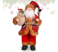 FCXVXCL Statuetta di Babbo Natale,30cm Statuetta di Babbo Natale Decorativa per Tavolo, Finestra e Camino Decorazione di Natale,Santa Claus4