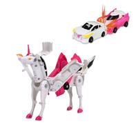 FCXVXCL Unicorno Trasforma Macchina Giocattoli, 2 pezzi Giocattoli Trasformatori Combinati per Auto, 2 in 1 Robot Giocattolo, Trasformazione Auto Giochi Bambini, Giocattolo Regalo per Ragazzi Ragazze