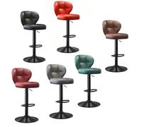 FCZVWPR Sedia Da Reception, Sedia Da Scrivania For Ufficio Domestico, Sgabelli Da Bar Girevoli Regolabili, Sgabelli Da Bar In Metallo, For Hall, Sala Corsi, Sala(Black chassis,Black)
