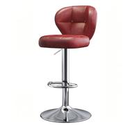 FCZVWPR Sedia For Sala Conferenze, Comoda Sedia For Eventi, Sgabelli Da Bar In Metallo, Base Allargata, Rotazione Libera A 360°, For Pub, Caffè, Sala Da Pranzo(Silver chassis,Burgundy)