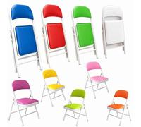 FCZVWPR Sedie Pieghevoli For Eventi, Sedia Da Ufficio For Ospiti, Design Imbottito Robusto, For Piccoli Spazi Studio Camera Da Letto Di Casa, Sala Lettura, Sala(Blue)