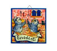 fd-bolletta arredamento e illuminazione Mattonelle Ceramica,Piastrelle Decorate, mattonelle per Interno,Targa Parete,mattonella mestiere cavadenti mm7 Misure:H 10cm x 10cm