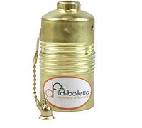 fd-bolletta arredamento e illuminazione Portalampada in ottone e ceramica con interruttore a catenella,portalampade a catenella ottone po1 Misure:H 7cm,Ø 3,9 cm,lunghezza catenella 12cm
