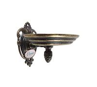 fd-bolletta arredamento e illuminazione Portasapone Ottone Invecchiato,Porta Sapone da Muro,Kit Accessori Attrezzi Bagno wc1 Misure:H 11cm,larghezza14cm,sporgenza 12cm