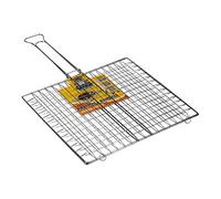 FD CASA Griglia Barbecue Acciaio cromato cm 27x37 Senza piedi Doppio manico 219