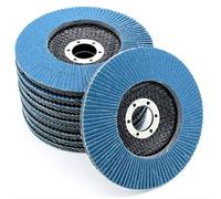 FD-Workstuff 10 rondelle di sicurezza dentate professionali Ø 115 mm, grana 120: ideali per la molatura e lucidatura di metalli non ferrosi. Lavorazione senza sforzo di superfici più grandi