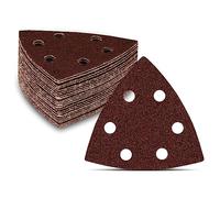 FD-Workstuff Triangoli Abrasivi Prio | 50 pezzi | 6 fori | 93 x 93 x 93 mm | grana 40 | per levigatrici delta | Fogli Abrasivi | Abrasivi Triangolari | Carta Abrasiva.