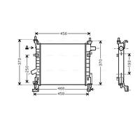 FD2373 AVA QUALITY COOLING Radiatore, Raffreddamento motore per FORD