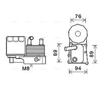 AVA COOLING SYSTEMS FD3598H Radiatore olio motore