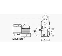 FD3686H AVA QUALITY COOLING Radiatore olio, Olio motore per FORD