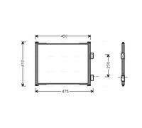FD5262 AVA QUALITY COOLING Condensatore, Climatizzatore per FORD