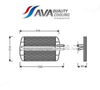 FD6216 Scambiatore calore, Riscaldamento abitacolo (MARCA AVA)..