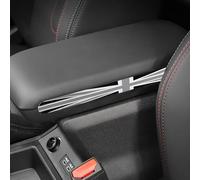 FDAIUN Per Mini Cooper JCW Countryman U25 2024 2025 accessori in pelle per braccioli auto, copertura per console centrale, protezione Trim strisce decorative su entrambi i lati adesivi interni (nero