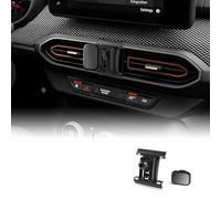 FDAIUN Supporto per cellulare da auto per bocchette d'aria per Dacia Sandero 3 Sandero Stepway III 2021-2025, bloccaggio automatico, girevole a 360 gradi, funzionamento con una sola mano, accessorio