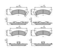 FDB1549 FERODO Kit pastiglie freno, Freno a disco per JEEP