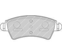 FDB1599 -PASTIGLIE FRENO ANTERIORI PEUGEOT 206 2.0 HDI CASSA 55/A