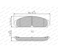 Set di pastiglie freno FERODO FDB4078, anteriore