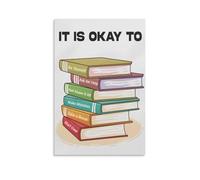 FDBEKPJY Poster su tela con citazione motivazionale "It Is OK to Be Yourself", decorazione per la casa, la camera da letto, ufficio, stanza, regalo, 50 x 75 cm