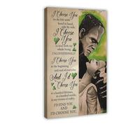 FDBEKPJY Stampa artistica da parete con scritta "I Choose to spend the rest of my life with you", 60 x 90 cm