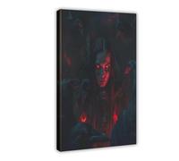 FDBEKPJY Stampa artistica da parete su tela, motivo: The CRIMSON VALKYRIE, horror gotico, 30 x 45 cm