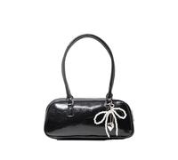 FDBTYJN Borsetta Tracolla Donna Piccola Borsa a tracolla in PU for borse da bowling minimaliste for donne da lavoro for donne eleganti(Black)