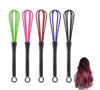 FDCGAS agitatore Parrucchiere Frusta - 5 PCS tinture per Capelli Frusta Mixer agitatore Parrucchiere Strumento Frusta plastica Salone Barbiere Parrucchiere colorante per Capelli Frusta（5 Colori）