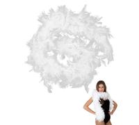 FDCGAS Boa Bianco Deluxe - 120cm Bianco boa di piume,Boa Piume, per feste, festival,Accessorio per Costumi,Party Fashion,orgoglio, addio al nubilato,ballo di nozze fai da te per feste di Halloween