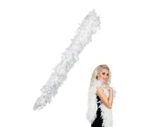 FDCGAS Boa Bianco Deluxe - Piume, Lunghezza 120 cm, per Feste, Festival, Accessorio per Costumi, Party Fashion, Orgoglio, Addio al Nubilato, Celibato, Halloween