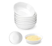 FDCGAS Ciotoline per Aperitivo,Ciotole per Salsa di Soia, Ciotole per Spezie Bianco Ciotola per Snack, Sushi Soy Dipping Ciotola,Mini Ciotole da Salsa per Condimenti,Salse,Antipasti,7.5x2 cm(8 Pezzi)
