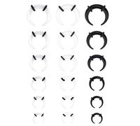 FDCGAS Piercing Naso - 18Pcs 14G-4G Acrilico Pincher Tapers Setto Anello a Forma di C Buffalo Barella Expander con O-Ring Neri per Stretching Naso Trafitto Cartilagine Dell'orecchio